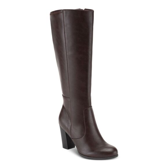 STYLE & COMPANY Shoes - STYLE & COMPANY Womens Brown Padded Addyy Round Toe Block Heel Zip-Up Boots 8 M